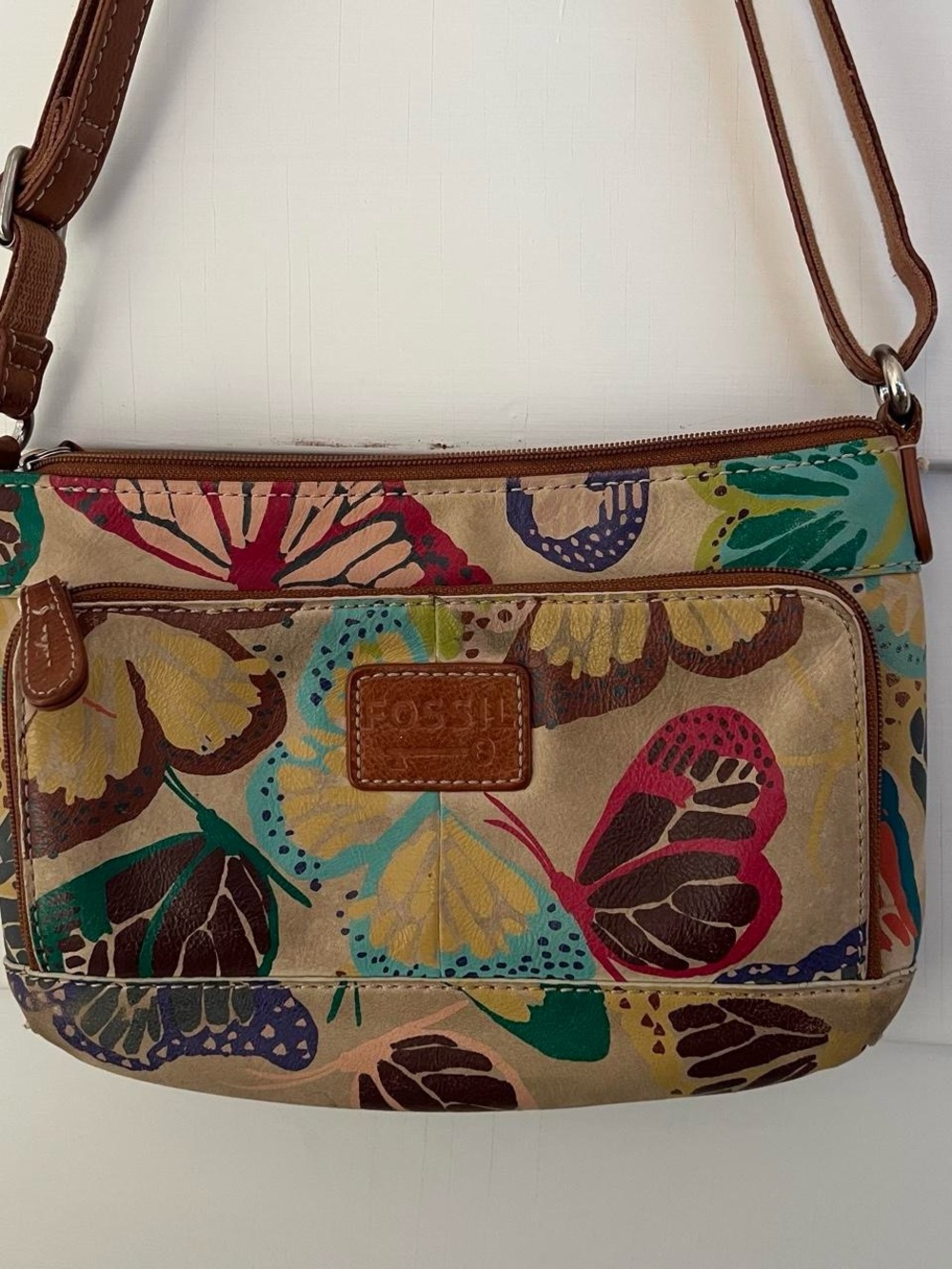 Y2K Fossil Multicolor Butterfly Crossbody Bag